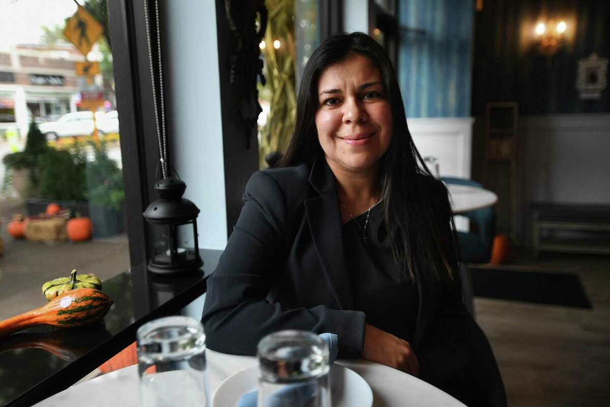 Owner Maya Cabrera, a native of Ecuador, at Cibus Dos, her Latin fusion restaurant at 2415 Main Street in Stratford, Conn. on Wednesday, October 16, 2019.